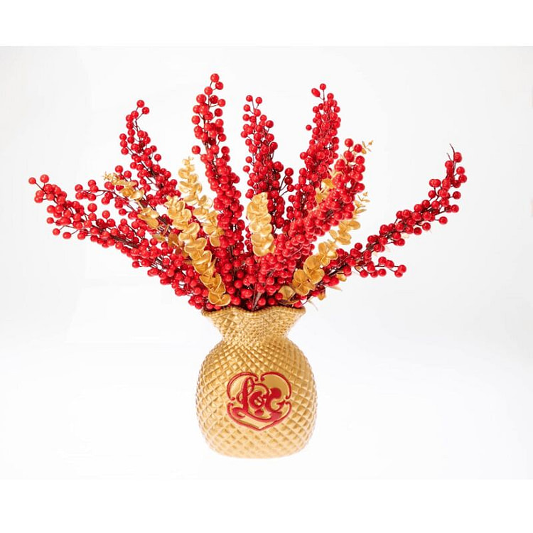 春节及农历新年压岁钱袋花瓶（中号，黄色） 2 磅