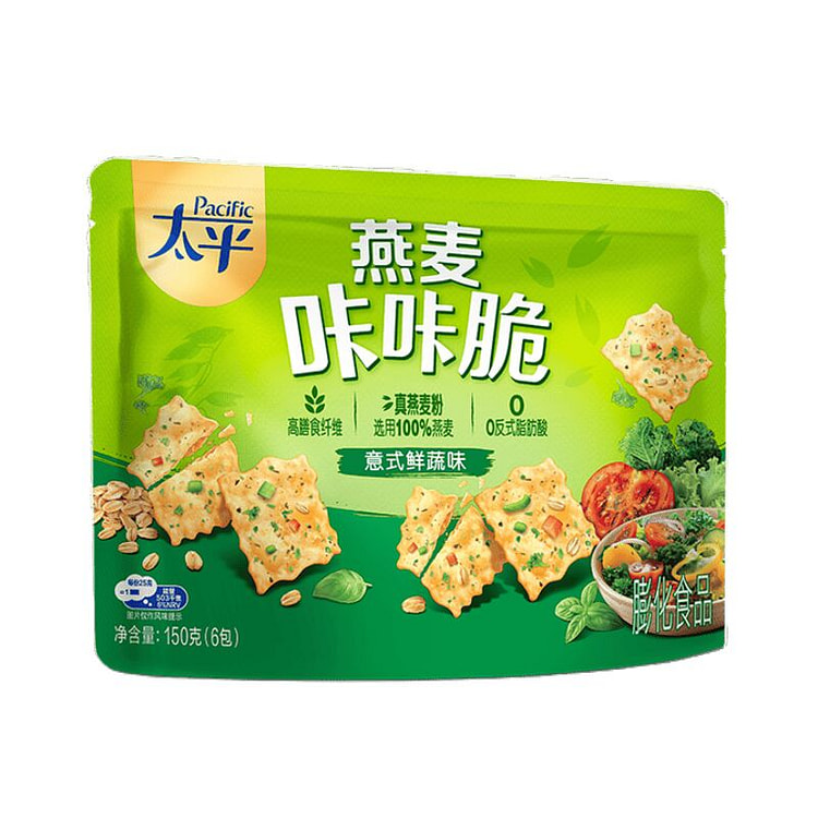 Oat Crunchy Crisps-Italian Fresh Vegetable Flavor 150 g
