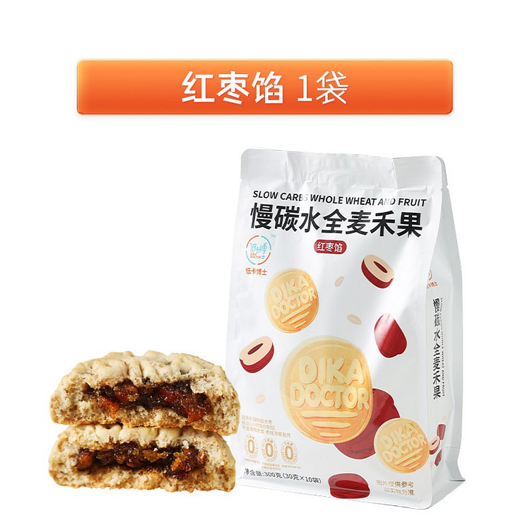 慢碳水全麦禾果300g  红枣馅健康糕点高饱腹 300 克