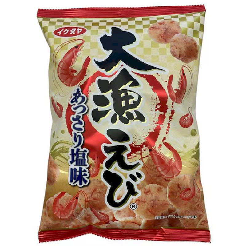 Ikedaya Tairyo Ebi Shrimp Cracker, Light Salt 75g 1 each