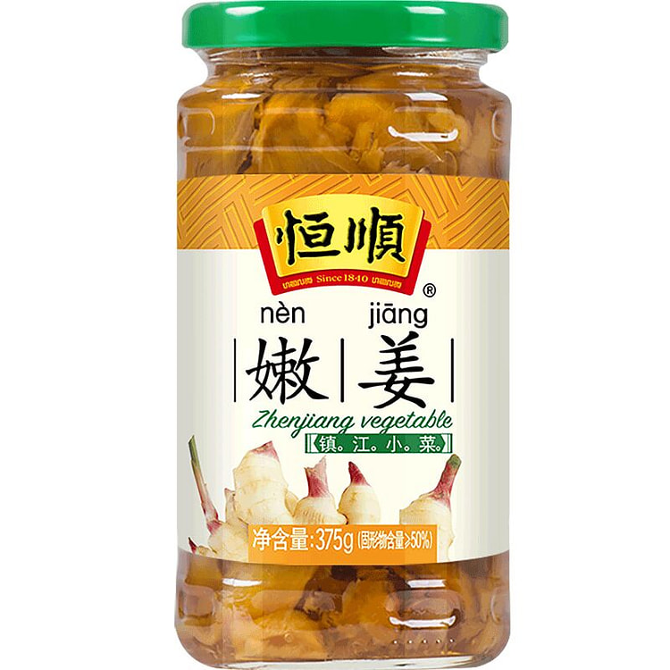 恒顺酱菜下饭开味伴侣腌制泡菜嫩姜375g*1瓶