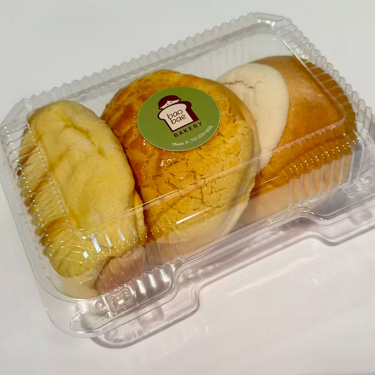 Sweet Bun Mixed Combo 3pcs | Plastic Box Packaging 1 count