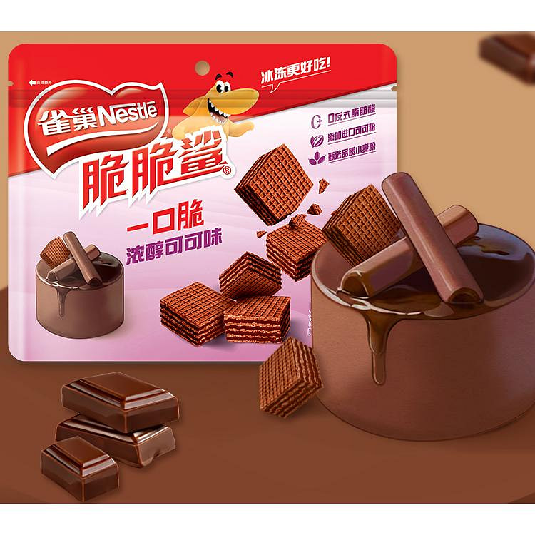 雀巢 脆脆鲨巧克力味威化饼干105g*1袋