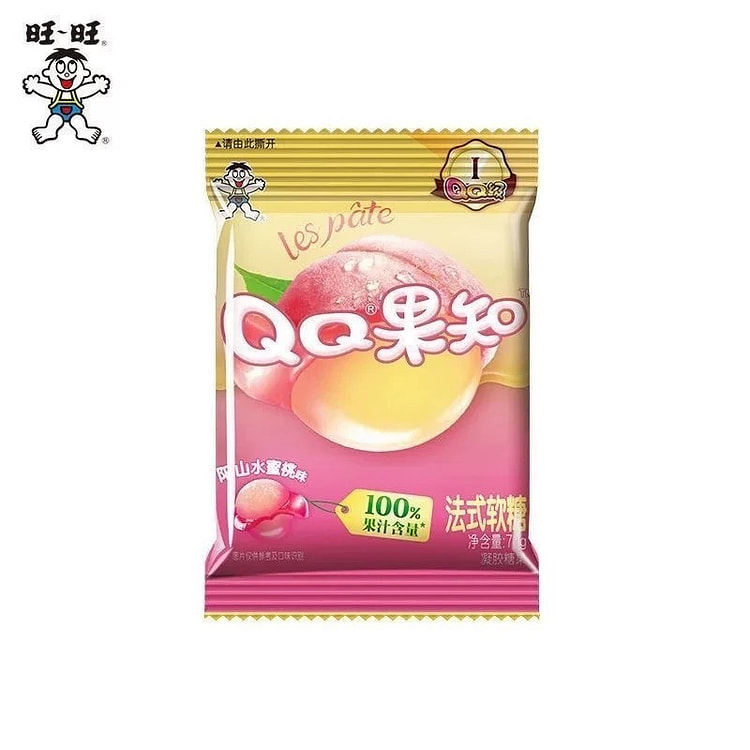旺旺旺仔QQ糖果知法式剥皮软糖水蜜桃70g*3袋 210 克