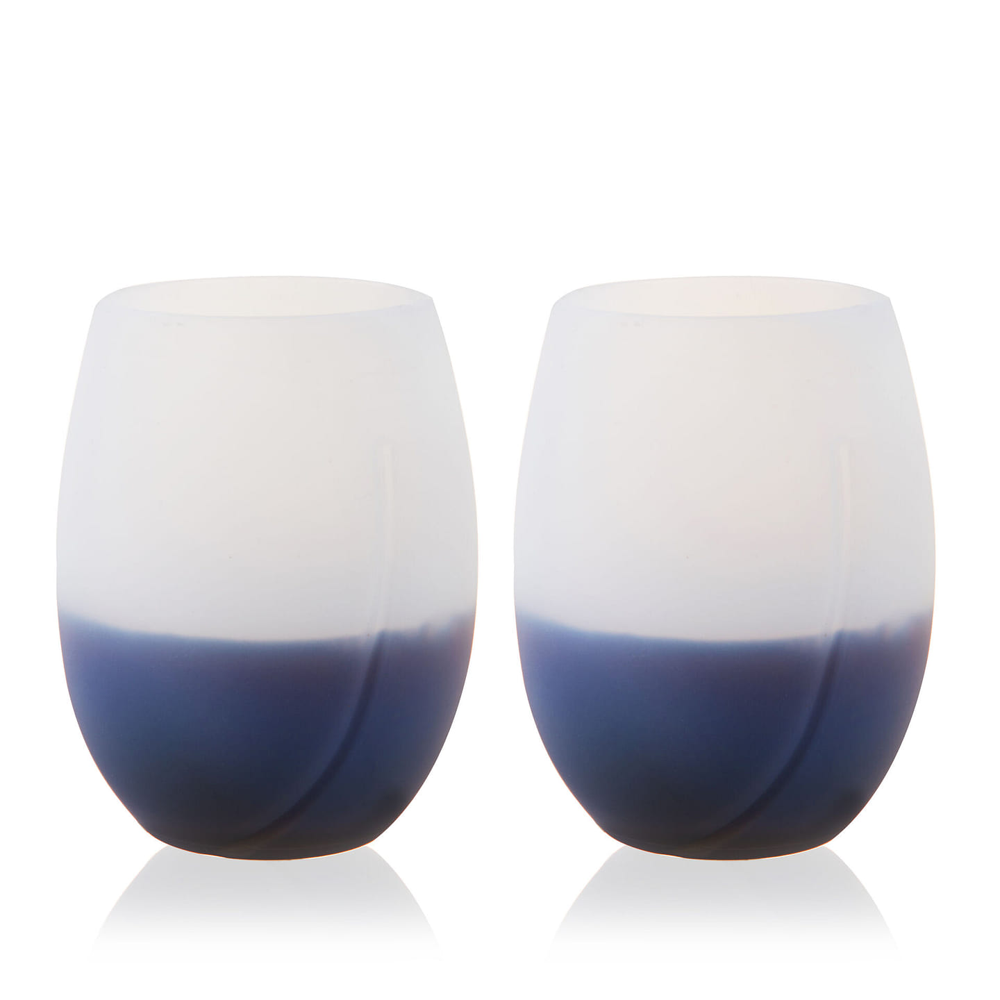 True Flexi Clear Aerating Silicone Tumblers, Stemless Flexible Silicone Wine Glasses, 16 Ounces, Set of 2, Dishwasher Safe Drinkware, Clear 2 个