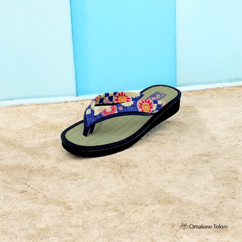 Daimyo Shokai Tatami Folding Sandals 3806 Blue M 200 g
