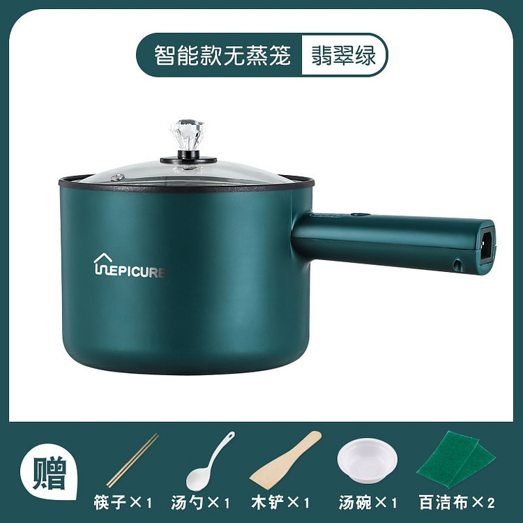 1.8L智能多功能电热锅学生煮饭迷你小电锅-绿色 1 把