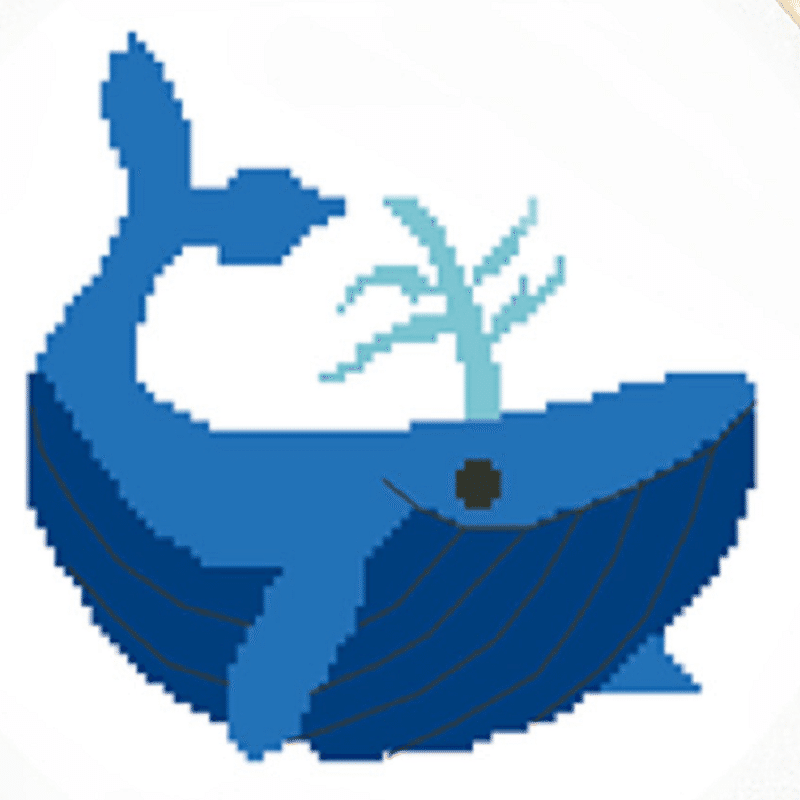 Cross Stitch Material Kit Hand Embroidered Cartoon Cute Delicate -Cute Whale 1 each