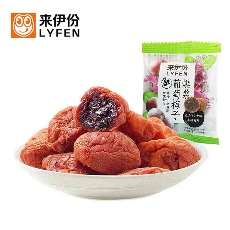 来伊份 爆浆葡萄梅子100g办公室休闲零食