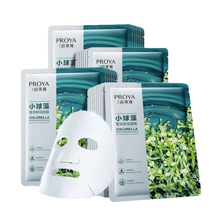 20片珀莱雅莹润保湿面膜贴小球藻玻尿酸补水锁水提亮肤色