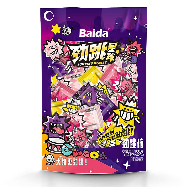 百达 劲跳星球跳跳糖大颗粒爆炸糖 100g*1包