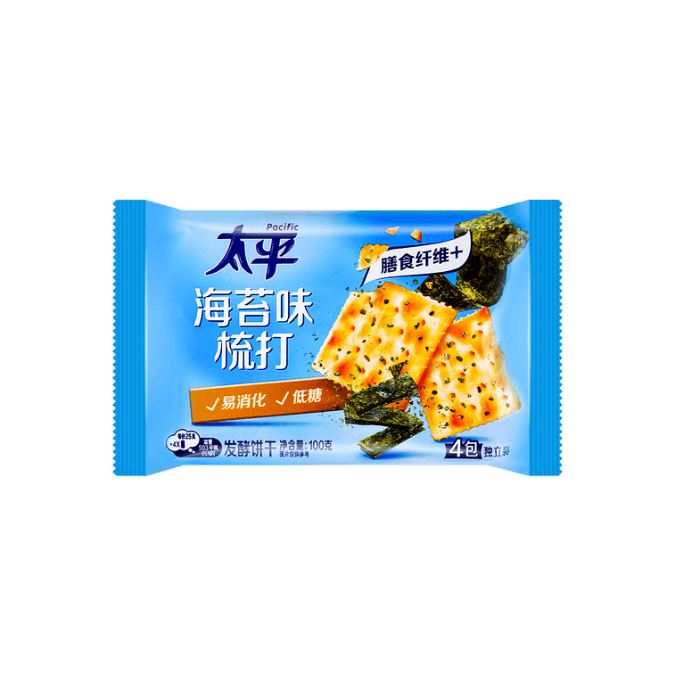 Soda Biscuits Seaweed Flavor 100g 2 1 count