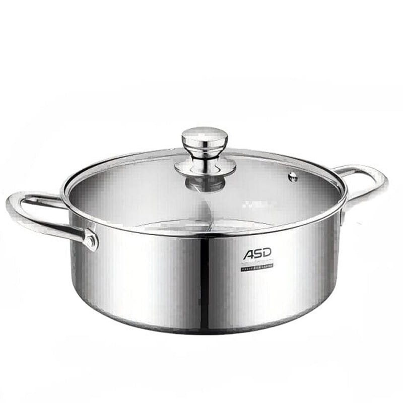 ASD 28cm 304-Stainless Steel Clear Soup Hot Pot 1 count