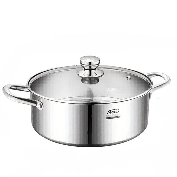 ASD 28cm 304-Stainless Steel Clear Soup Hot Pot