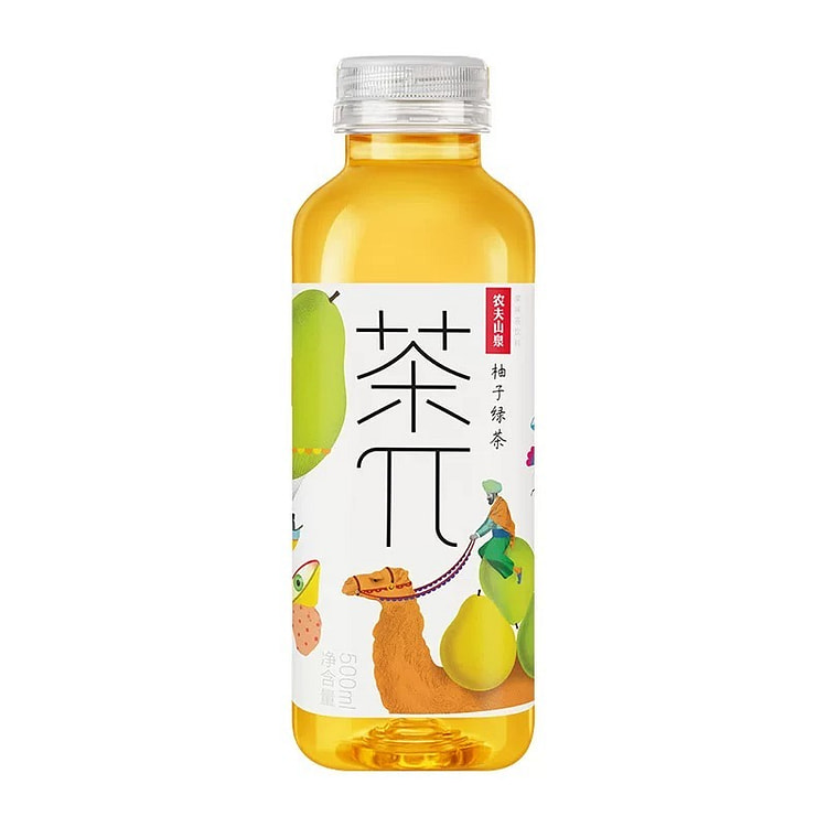 茶π（茶派） 柚子绿茶  500ml 1 瓶