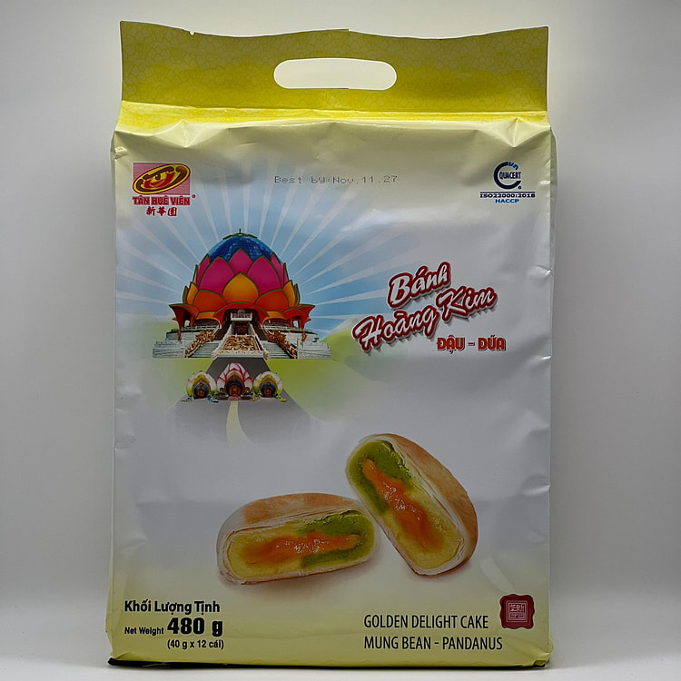 GOLDEN DELIGHT HOPIA CAKE MUNG BEAN & PANDAN TWINS 16.8 oz
