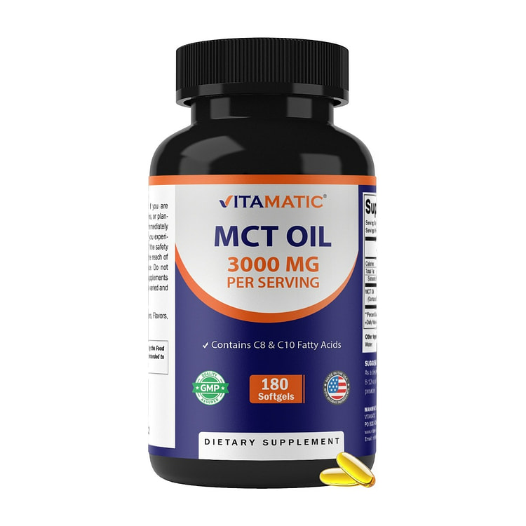 MCT Oil Softgels 3000 mg - 180 Softgels