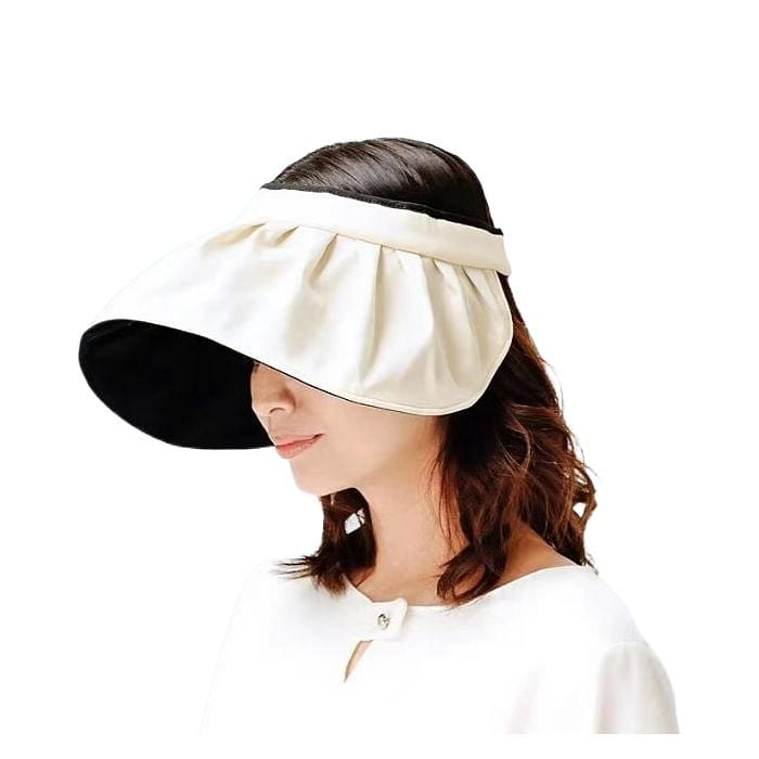 NEEDS UV CUT Large Brim Hat UPF50+ Black x Beige 1 each