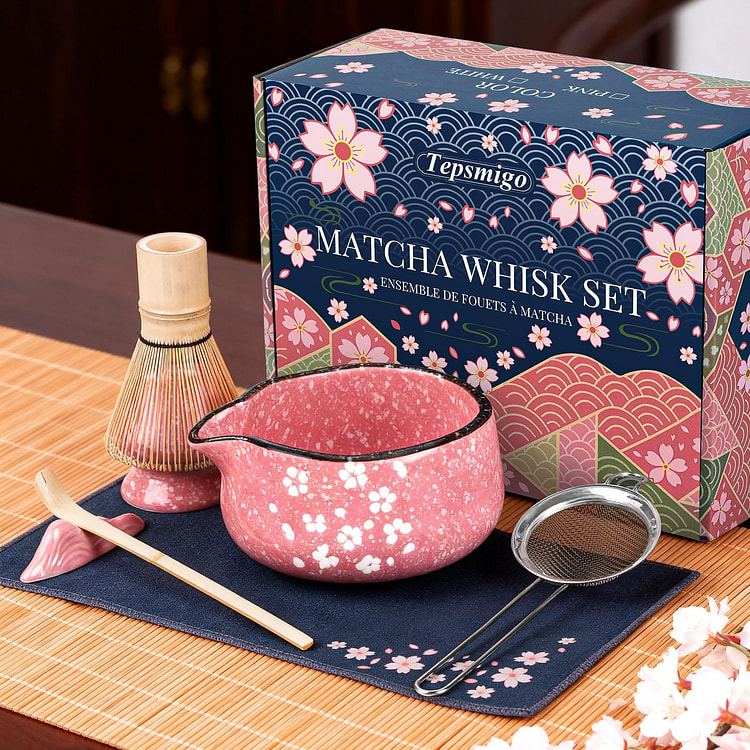 Matcha Whisk Set, 7 PCS Ceramic Matcha Sets 1 each