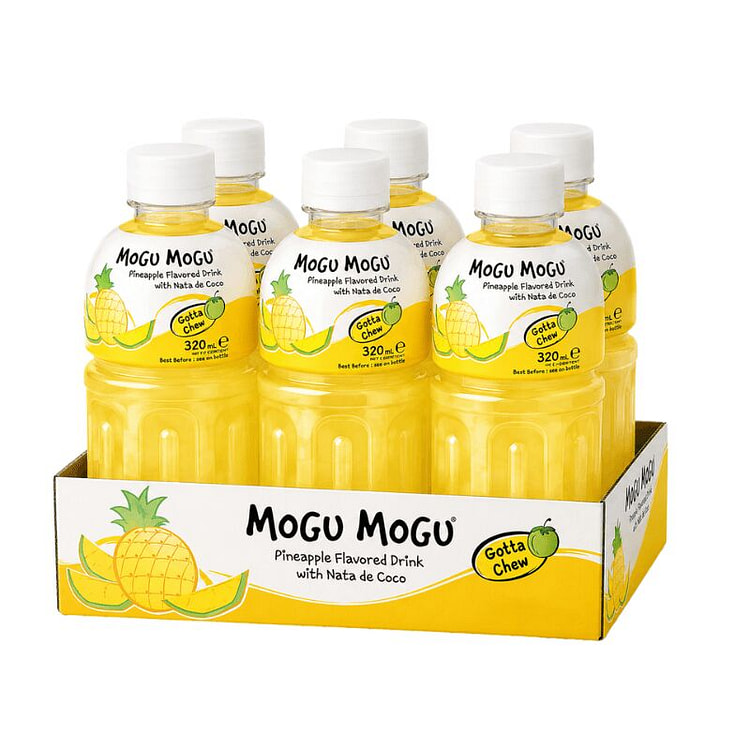 Mogu Mogu 菠萝椰果饮料 10.8盎司 6 瓶
