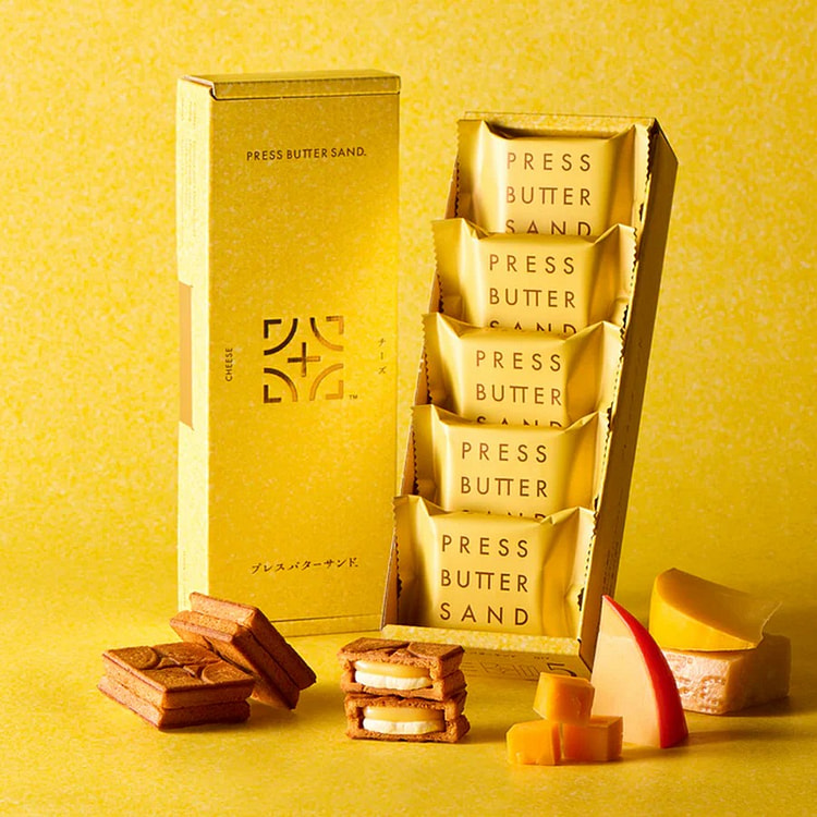 PRESS BUTTER SAND Cheese Sandwich Cookies 5pcs