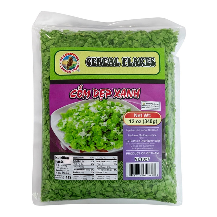 Young Sweet Rice Flakes Com Dep Xanh (12oz) 340 g