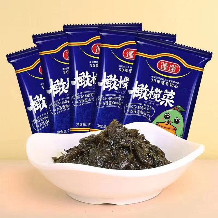 蓬盛 橄榄菜30g*5包装潮汕特产咸菜下饭菜酱菜