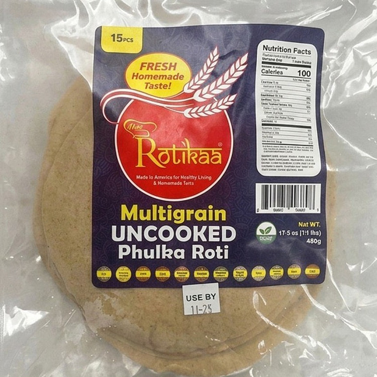 Uncooked Multigrain Phulka Roti 15pcs 12 box (min 9)