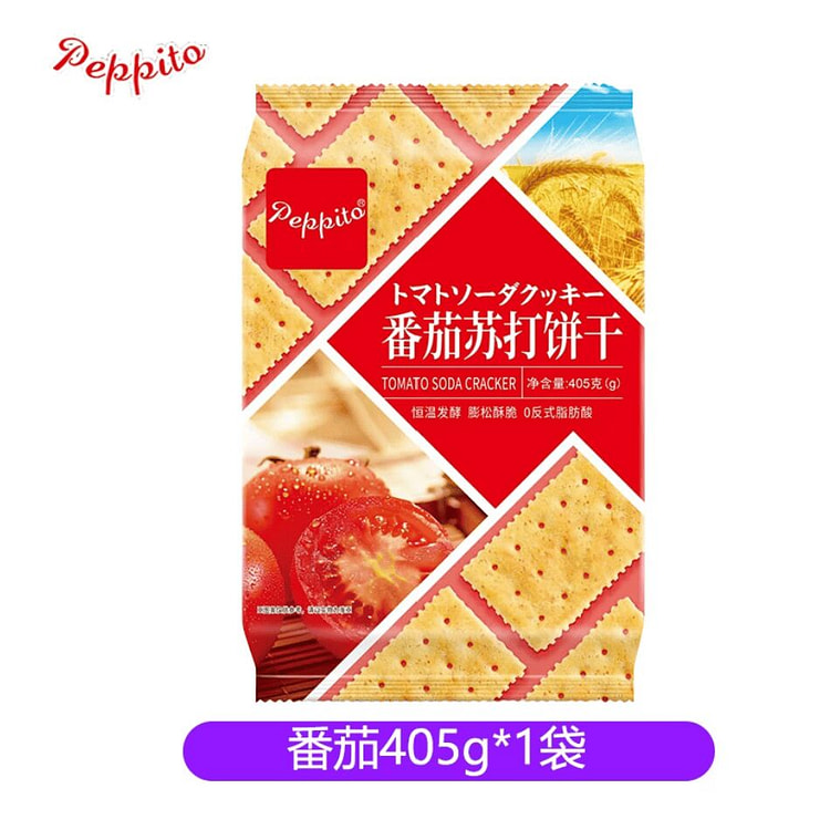 Peppito tomato flavor soda crackers 405g 405 g