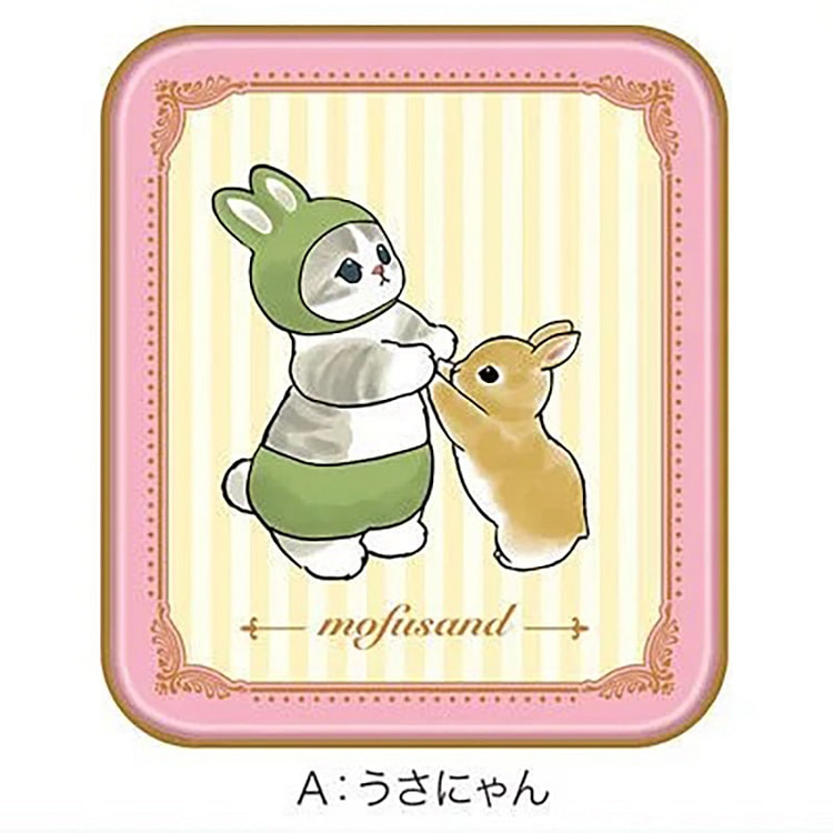 Mofusand Character Tab Pink Tin Bunny Cat 2 pcs
