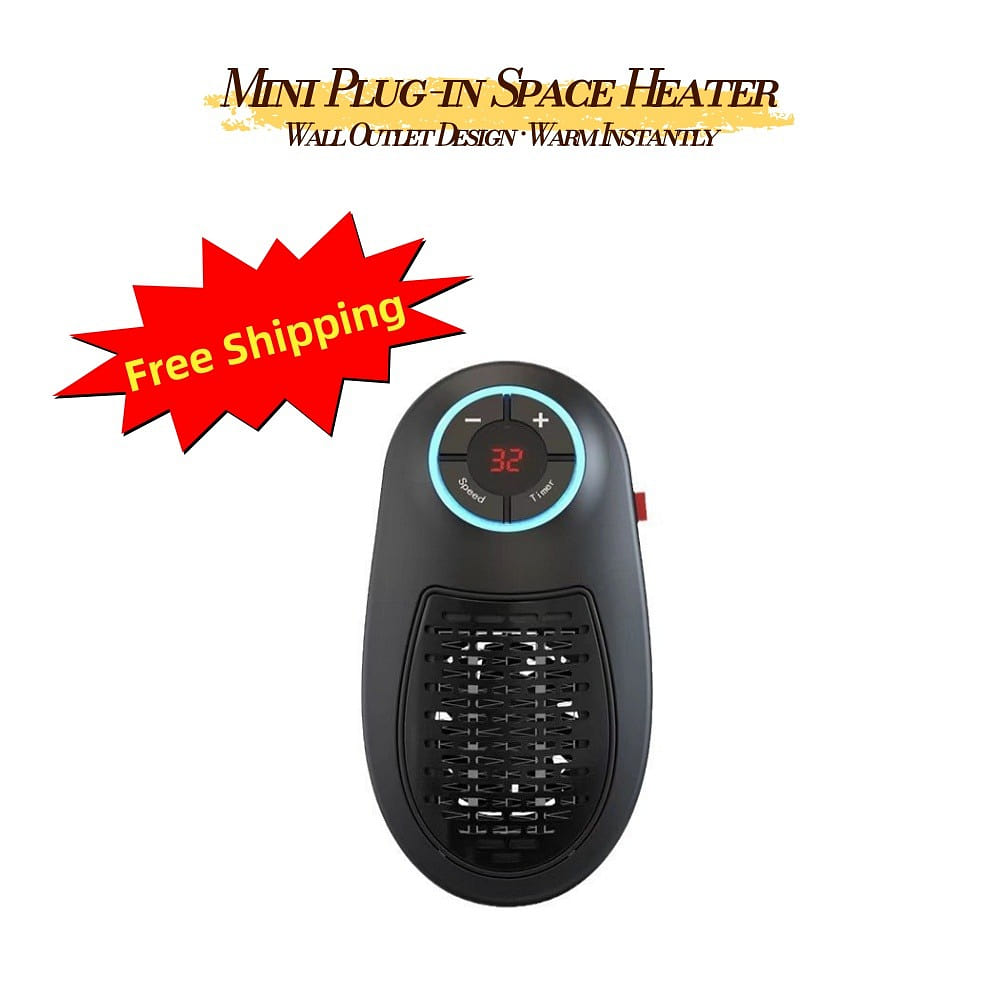 Mini Plug-In Space Heater with Remote Adjustable 1 bottle