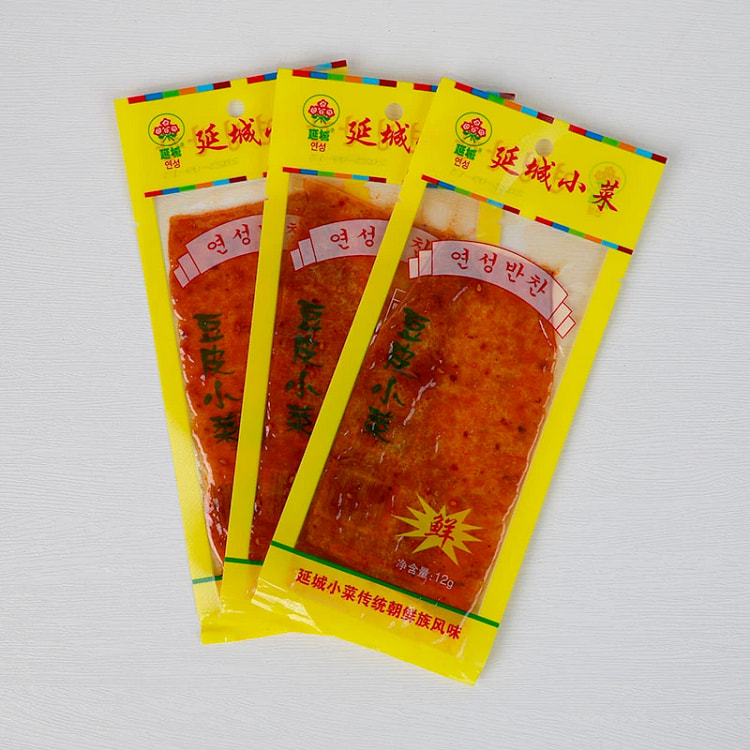 延城豆皮小菜 朝鲜族特产豆制品 香辣豆干 怀旧小食品 延吉小菜长豆皮12g*20袋