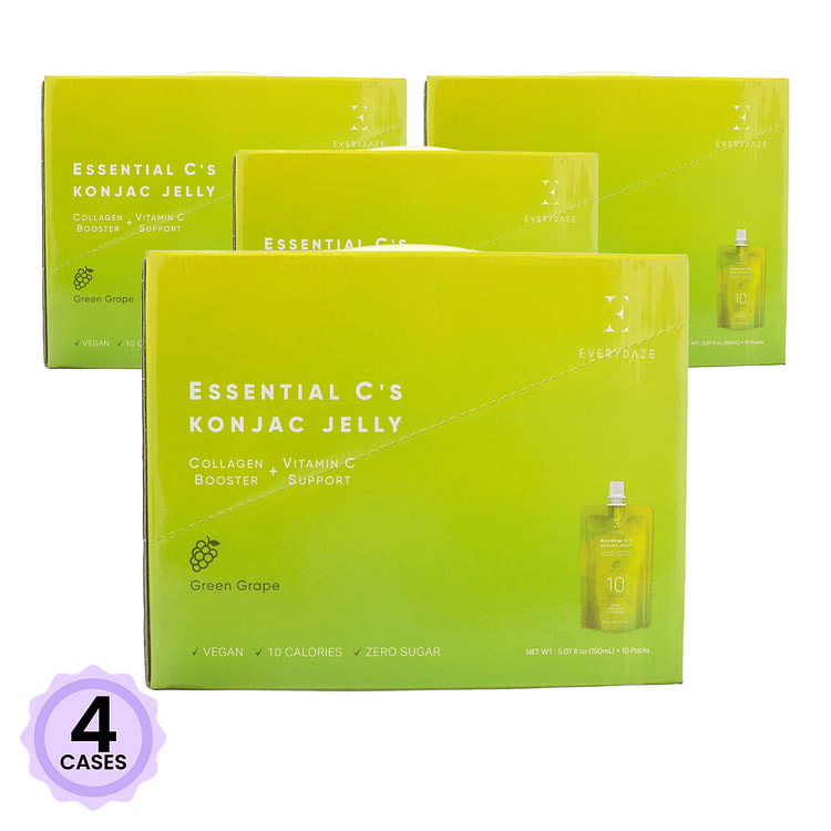 Everydaze 胶原蛋白+维生素C果冻 绿葡萄味 150 毫升*10 包*4 箱