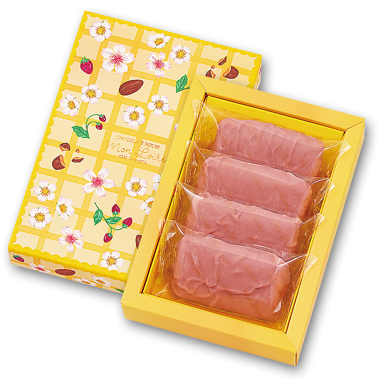 Monloire Valentine Choco Strawberry Cookies 4pcs 1 each