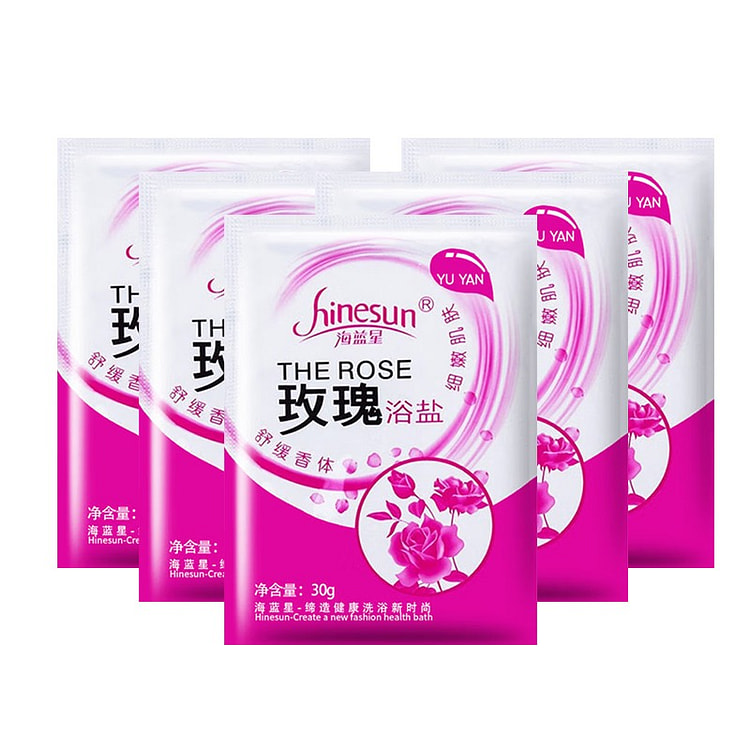 Hinesun Rose Bath Salt Soothing Nourishing 30g*5 150 g