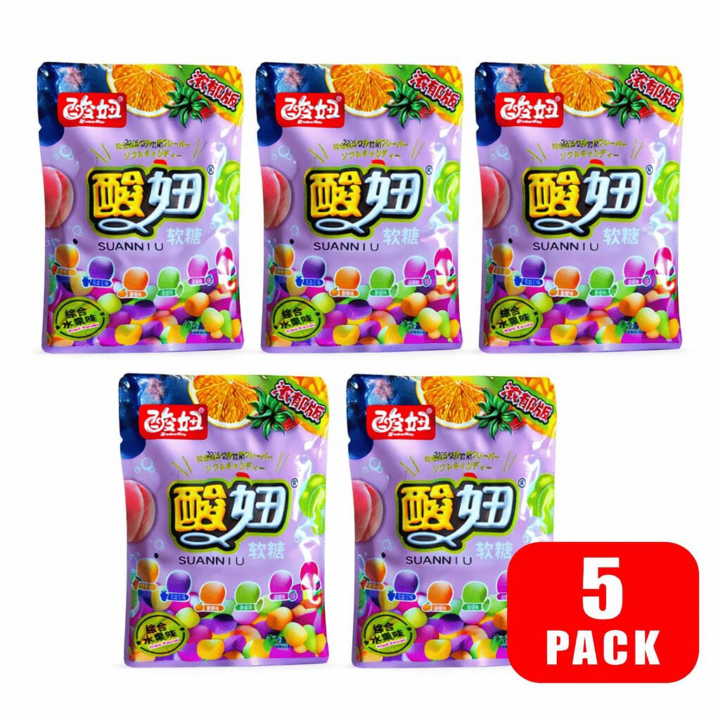 Suan Niu Fruit-Flavored Soft Gummies 25 g x 5 Pack 1 each