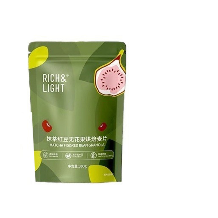 芮厨烘焙燕麦片抹茶无花果味300g*1袋