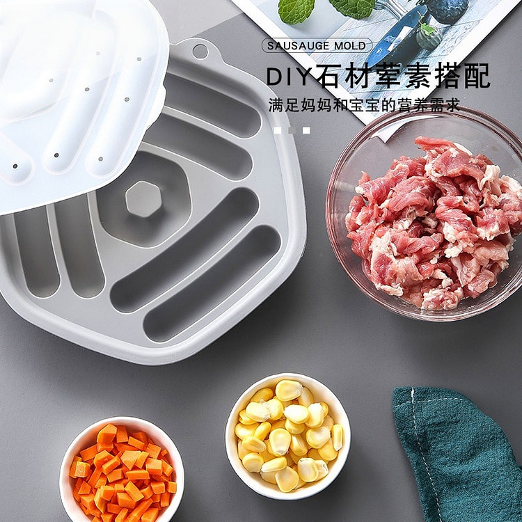 自制香肠硅胶模具食品级硅胶儿童DIY圣诞节礼物新年 1 个