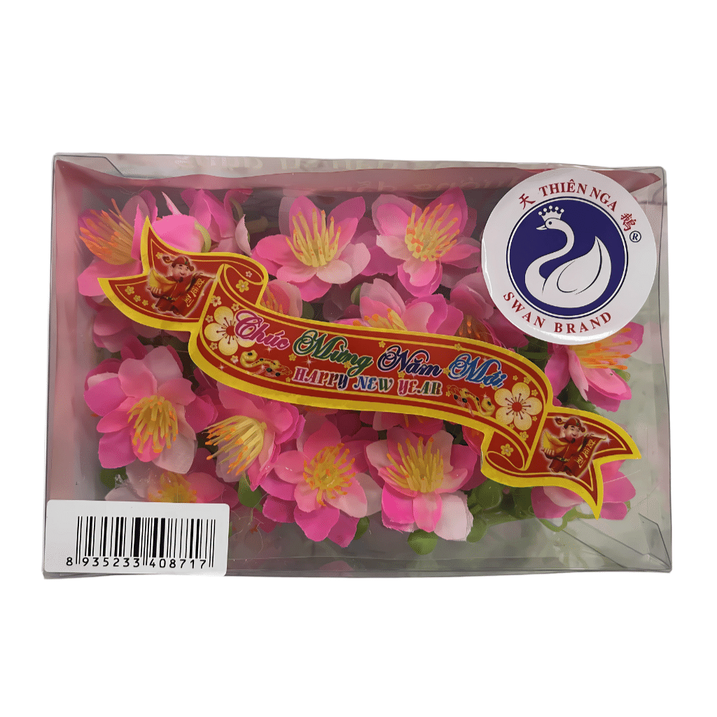 Swan Brand Artificial Peach Blossoms On A Tree 1 each