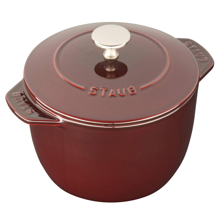 STAUB 小型铸铁锅 饭釜 1.5 夸脱/石榴红