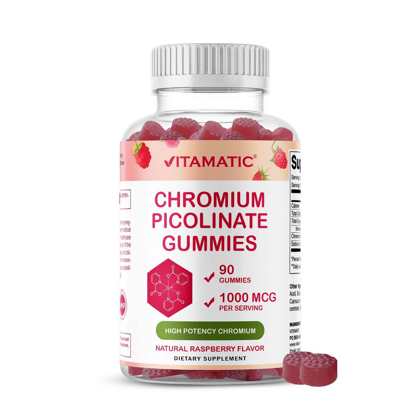 Vitamatic Chromium Picolinate 1000 mcg-90 Gummie 1 each
