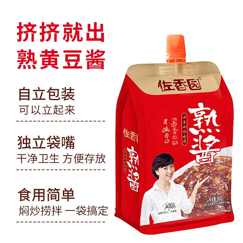 佐香园 熟酱 东北大酱 黄豆酱 360 克