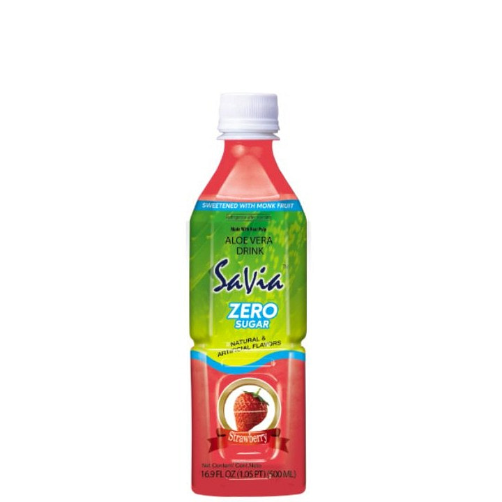 Savia Aloe Vera Drink Strawberry ZERO 16.9oz 12 case