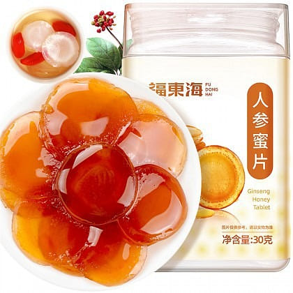 【 Fudonghai Product 】 Ginseng honey tablet Jilin specialty 30g/ can 30 g