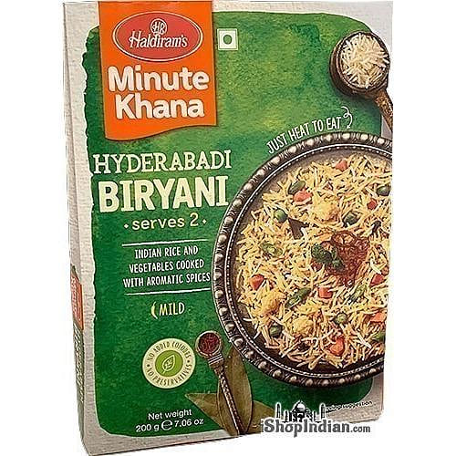Haldiram's Hyderabadi Biryani - Minute Khana (Ready-to-Eat), 7 oz box 7 oz