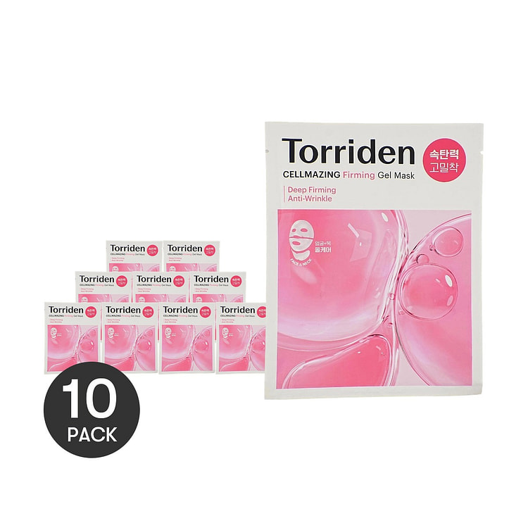TORRIDEN 粉色胶原蛋白紧致凝胶面膜 10片 1 盒