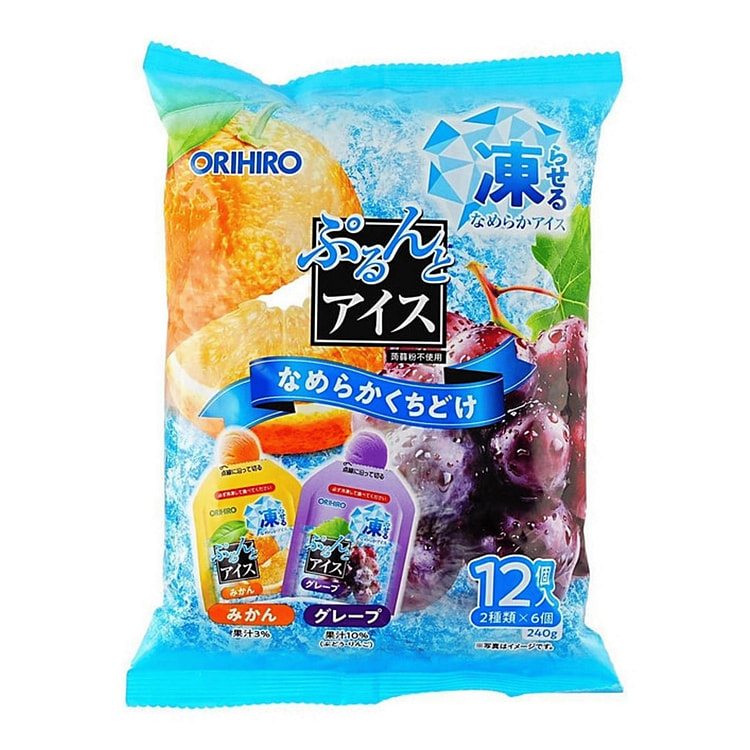 ORIHIRO Ice Orange & Grape Jelly 240 g 1 each