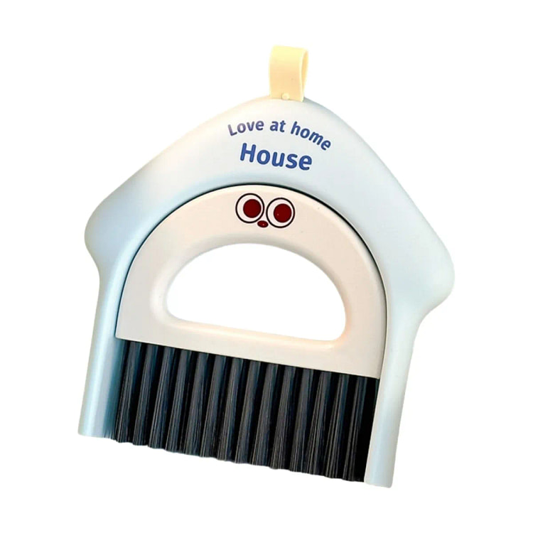 桌面迷你小扫把簸箕套装 书桌键盘 电脑-蓝色 1 份