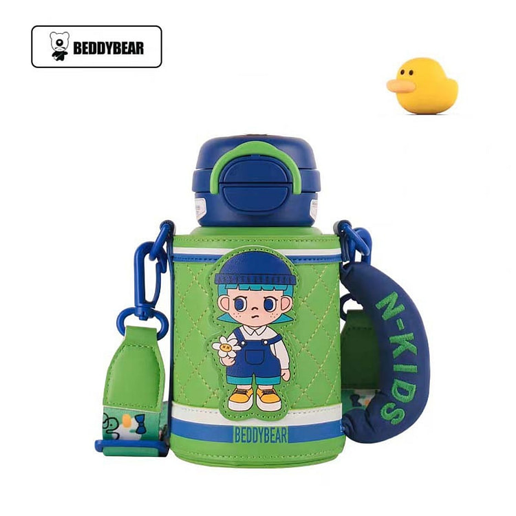 杯具熊 小学生儿童水杯 绿 600 毫升