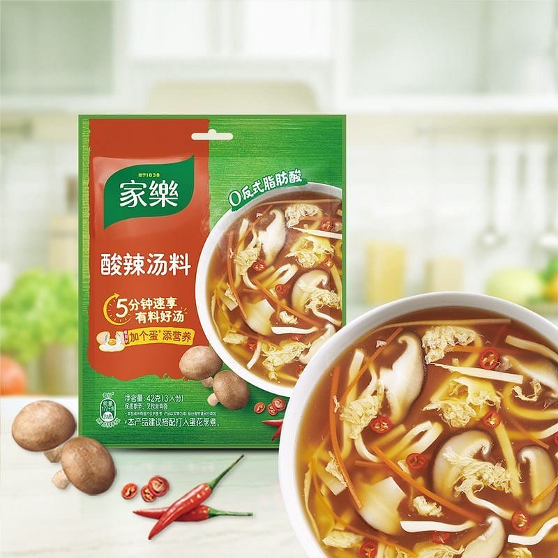1 bag of hot and sour soup 45 g